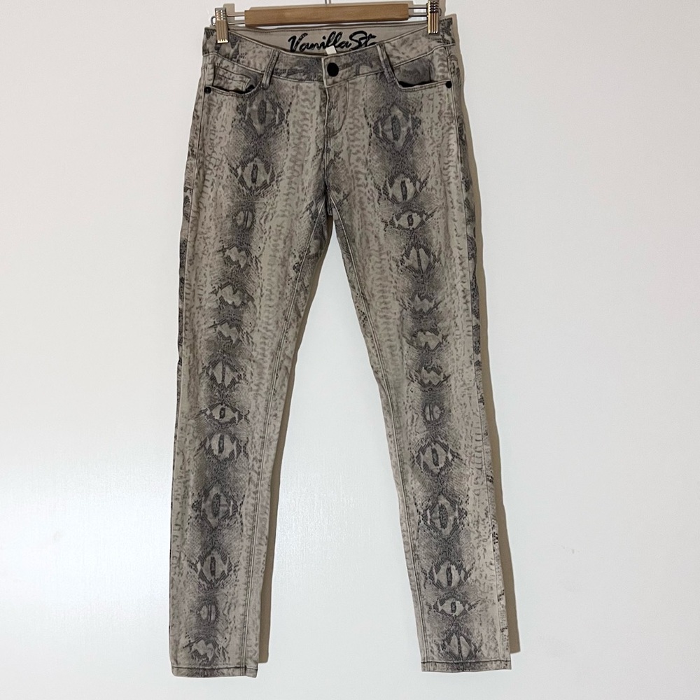 Vanilla Star Python Effect Skinny Jeans Sz 7